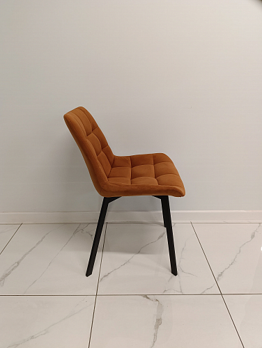 Стул на металлокаркасе Челси кирпичный / черный из шоурума 4